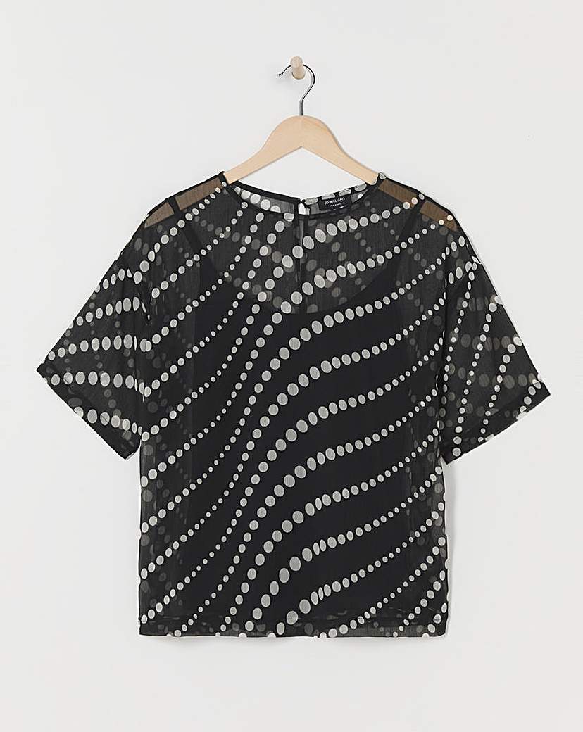 Chiffon Printed Boxy Top