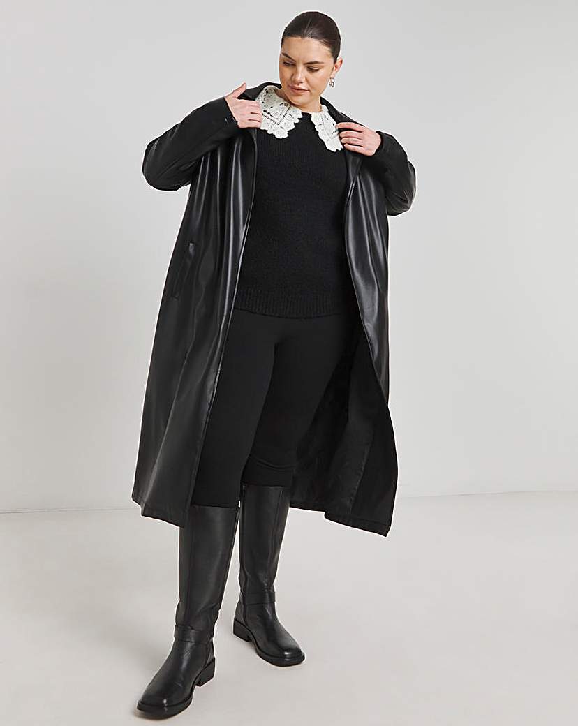 Black Collar Detail Jumper