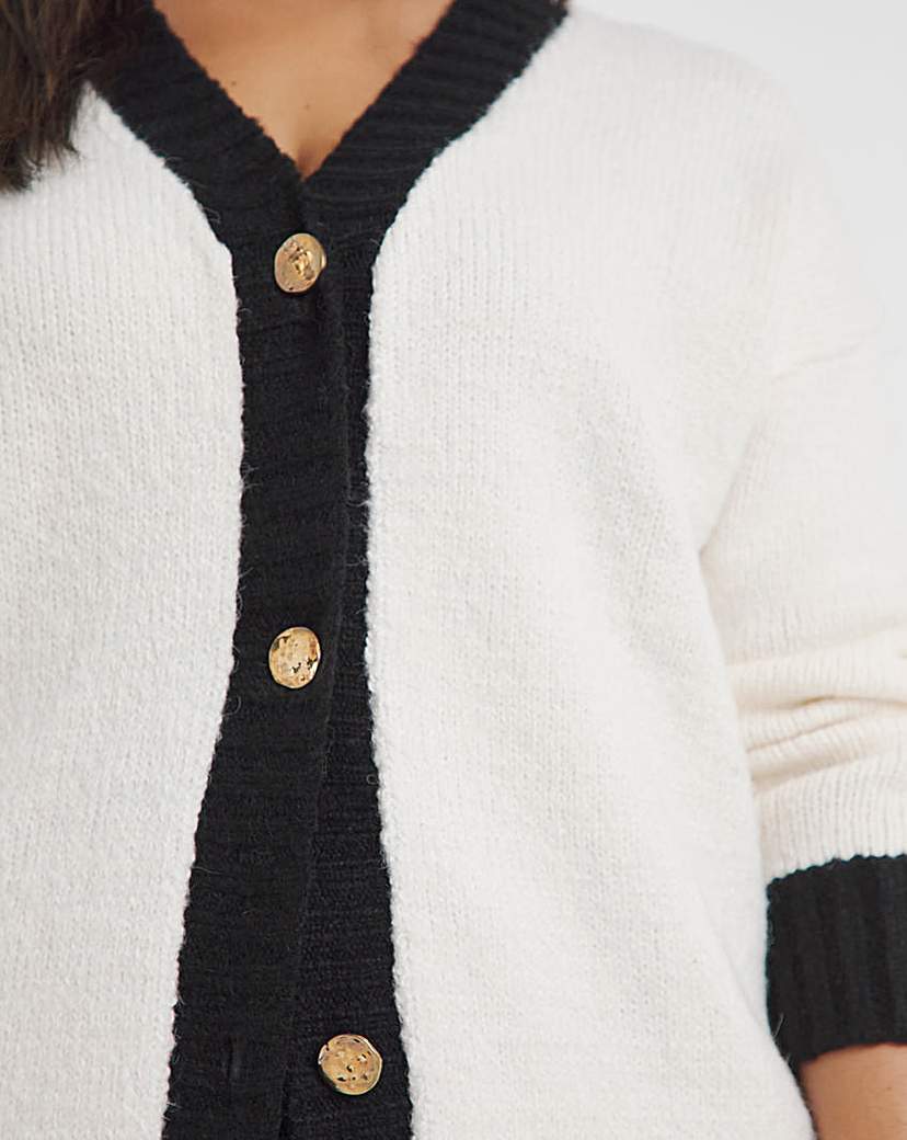 Mono Tipped Boyfriend Cardigan