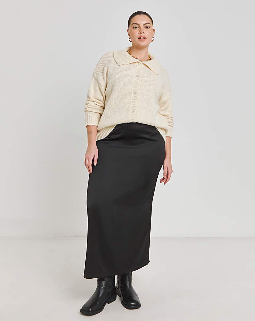 Cream Collar Cardigan