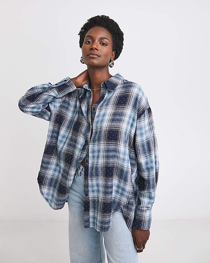 New In - Diamante Extreme Oversized Shirt