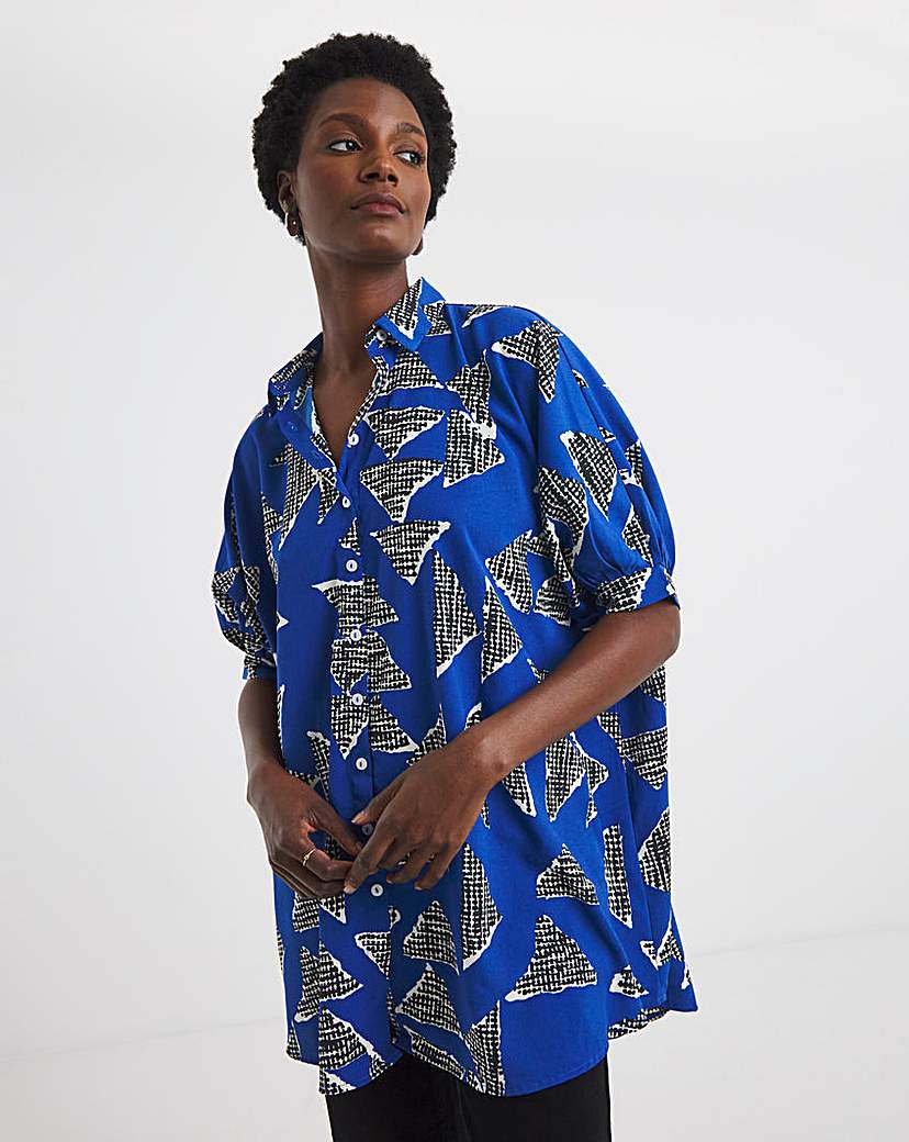Printed Oversized Blouse