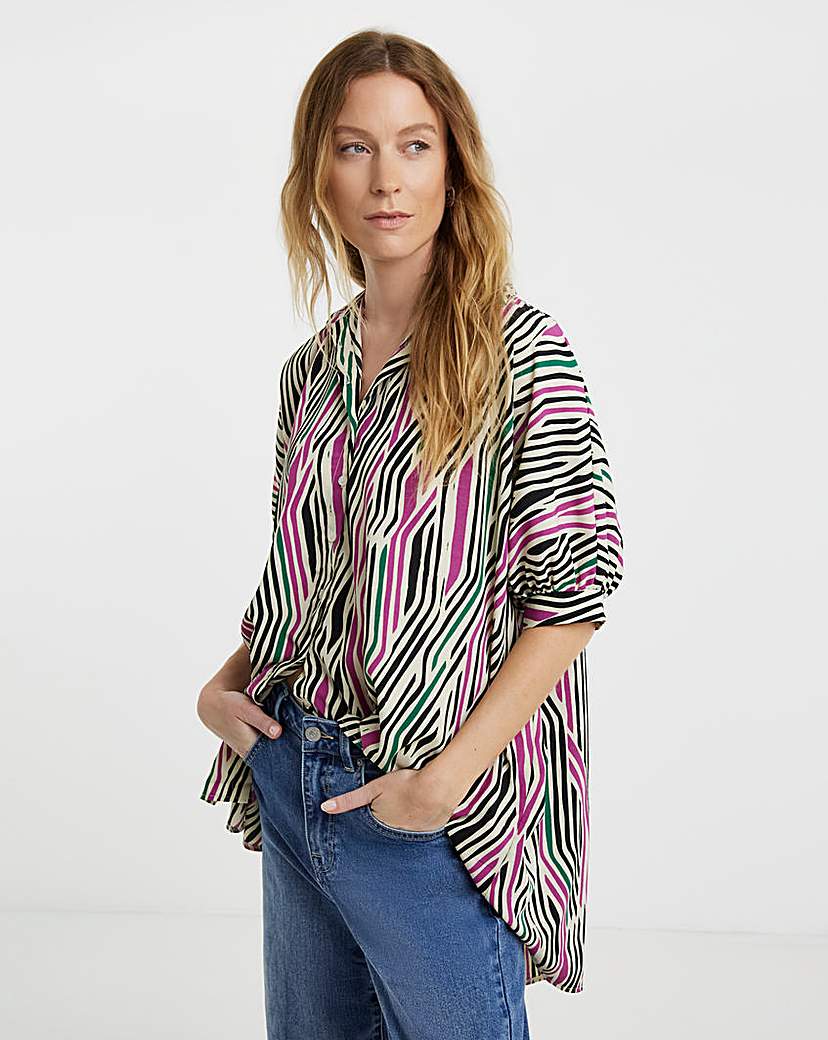Printed Oversized Blouse