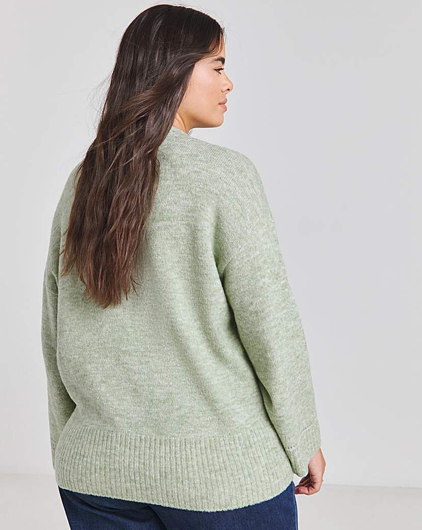 Sage Crew Neck Knitted Jumper