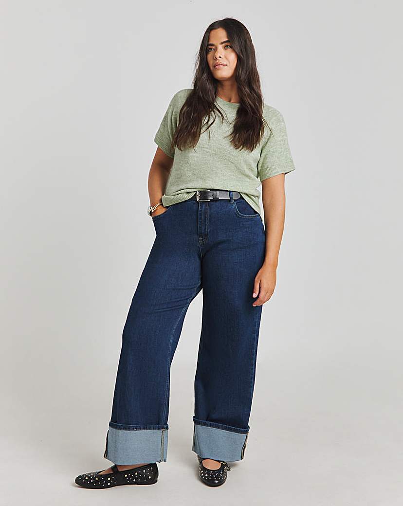 Sage Short Sleeve Crew Neck Jumper