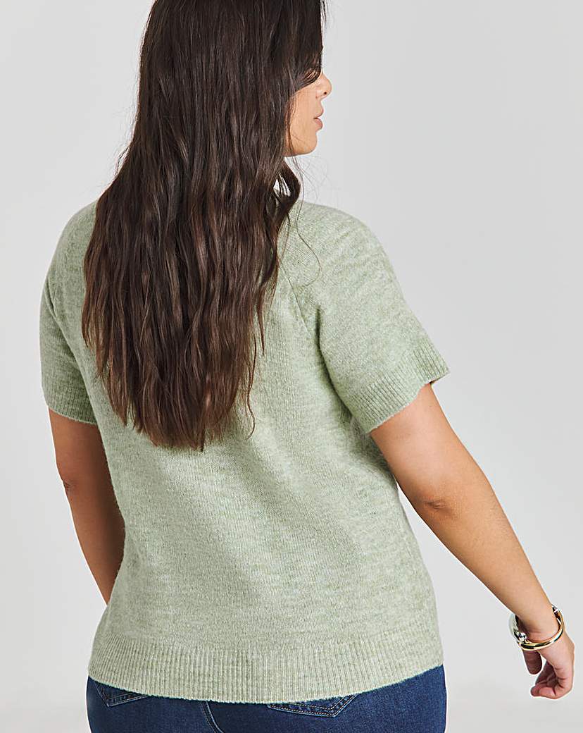 Sage Short Sleeve Crew Neck Jumper