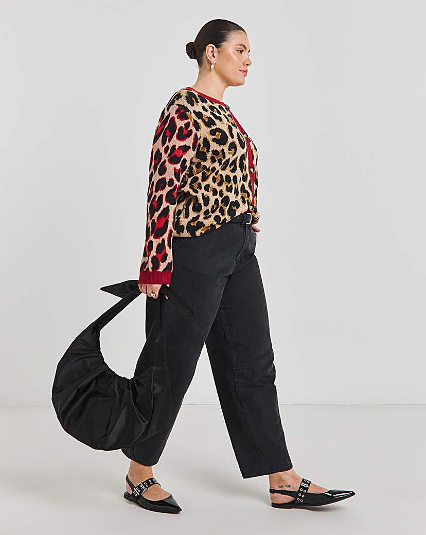 Leopard Jacquard Cardigan