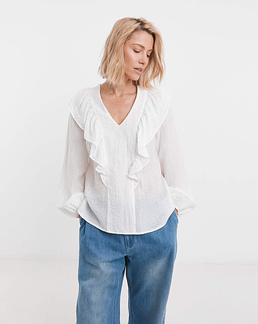 New In - Large Collar Detail Blouse