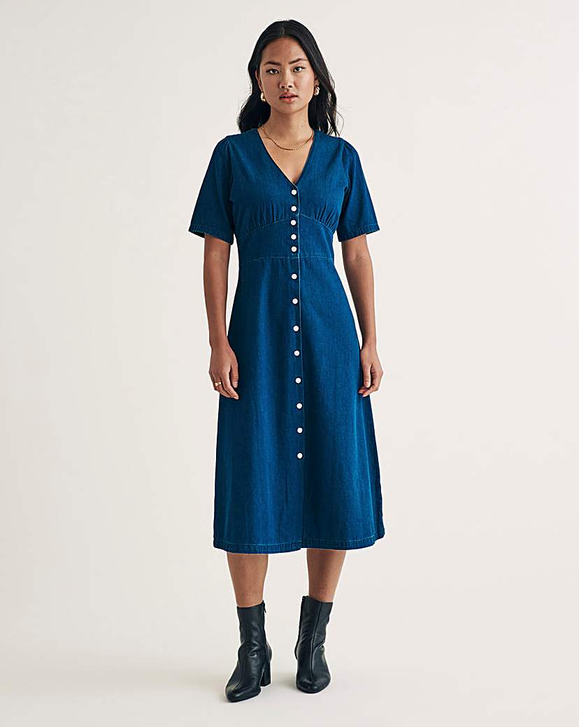 Nobody's Child Denim Midi Dress