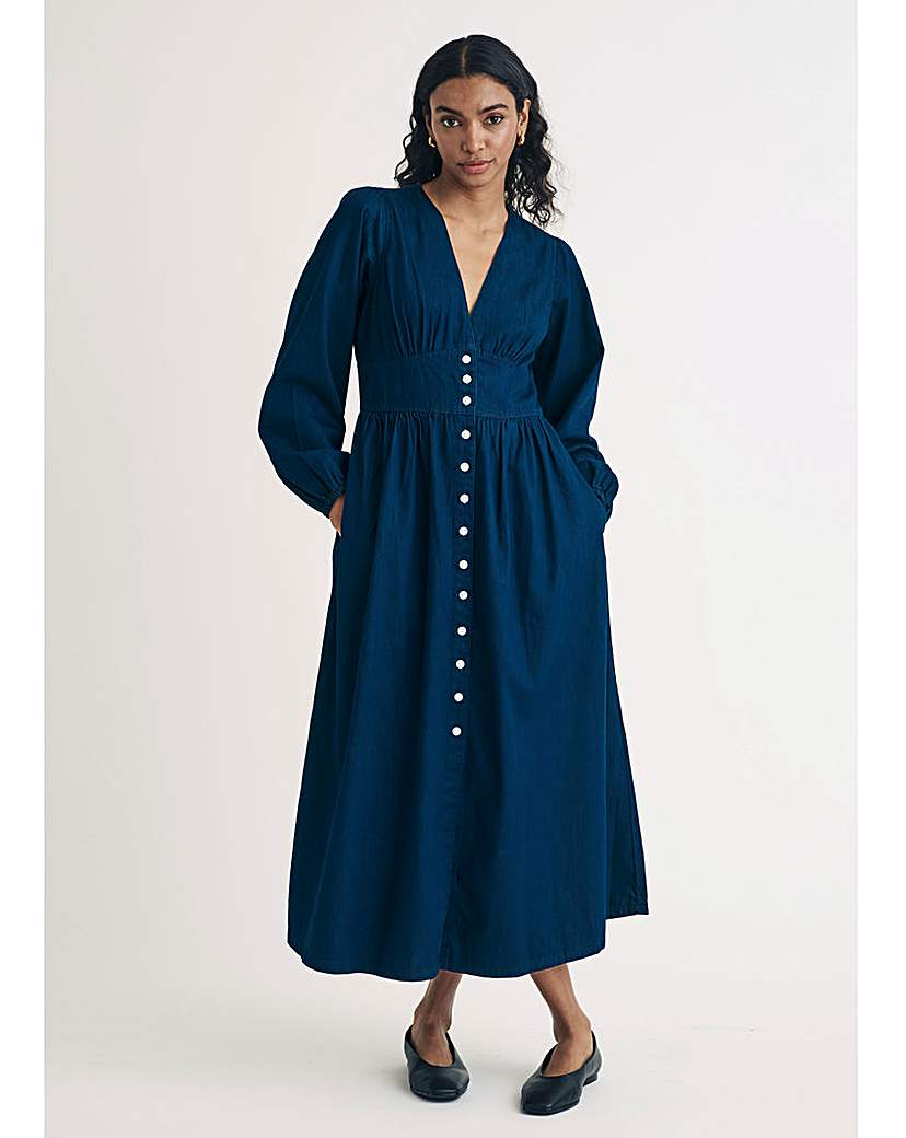 Nobody's Child Denim Midi Dress