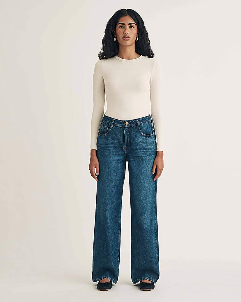 Nobody's Child Indigo Wide Leg Jean