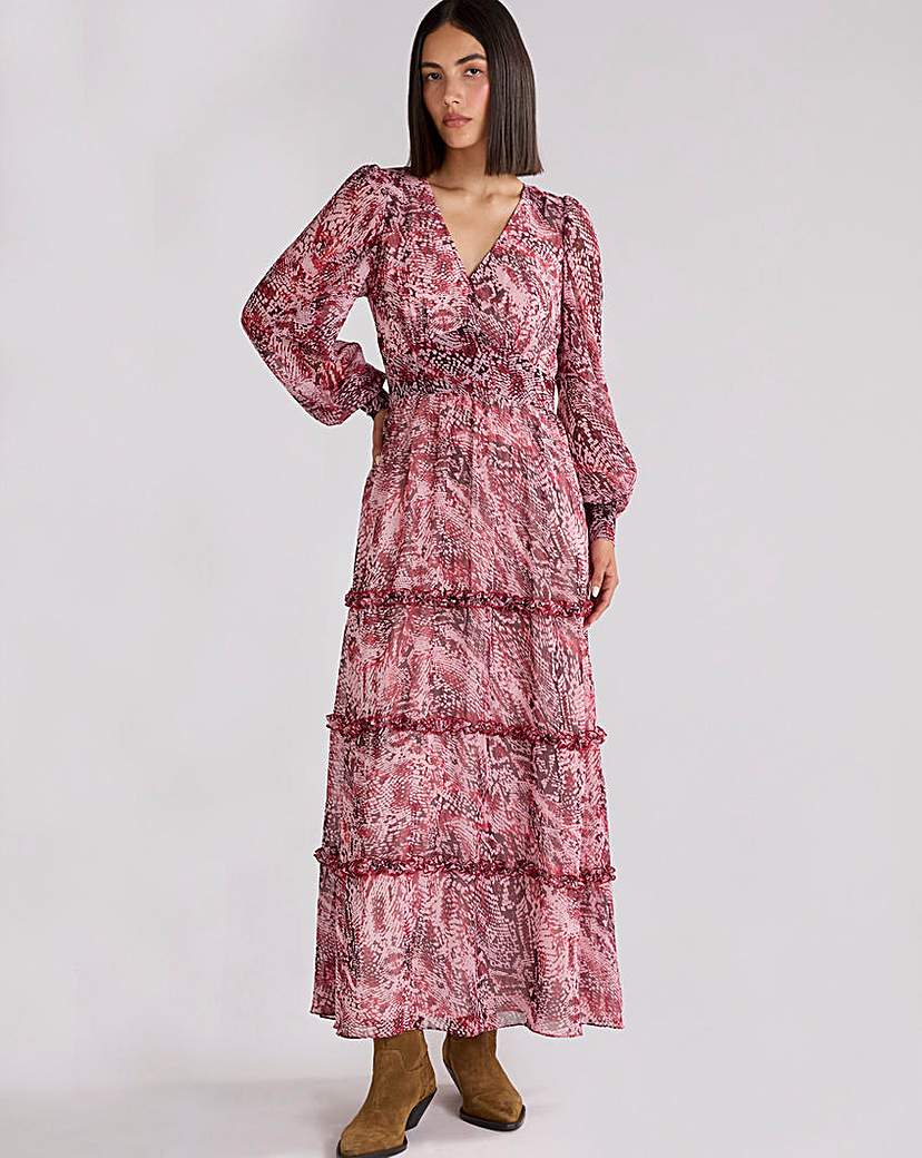 Ro&Zo Snake Print Maxi Dress