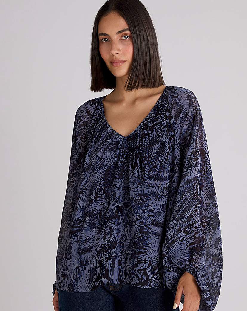 Ro&Zo Snake Print Blouse