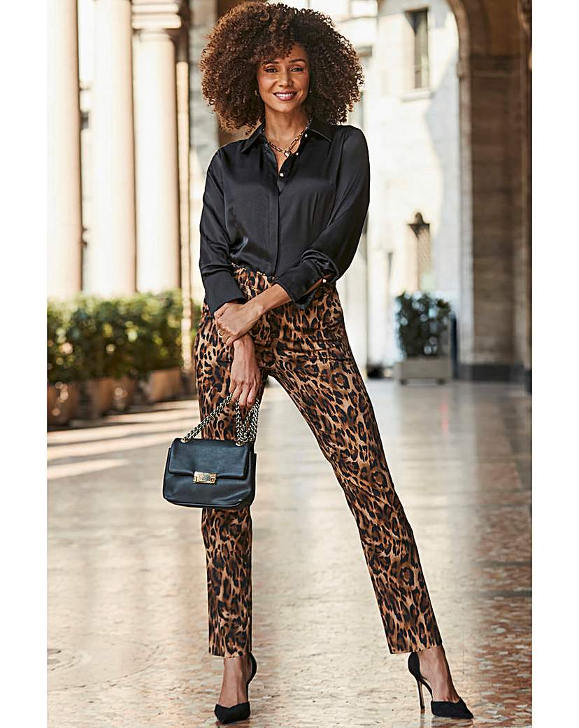 New In - Sosandar Leopard Print Trousers