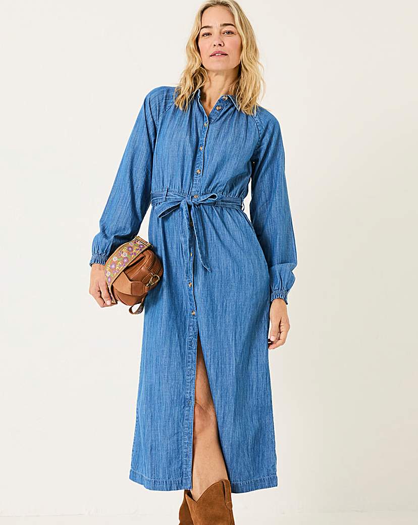 New In - Fatface Abi Denim Midi Dress