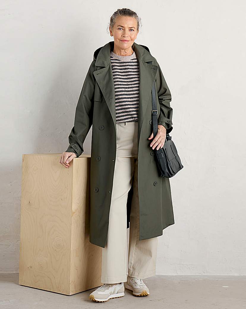 New In - Seasalt Penweathers Trench Coat - Khaki