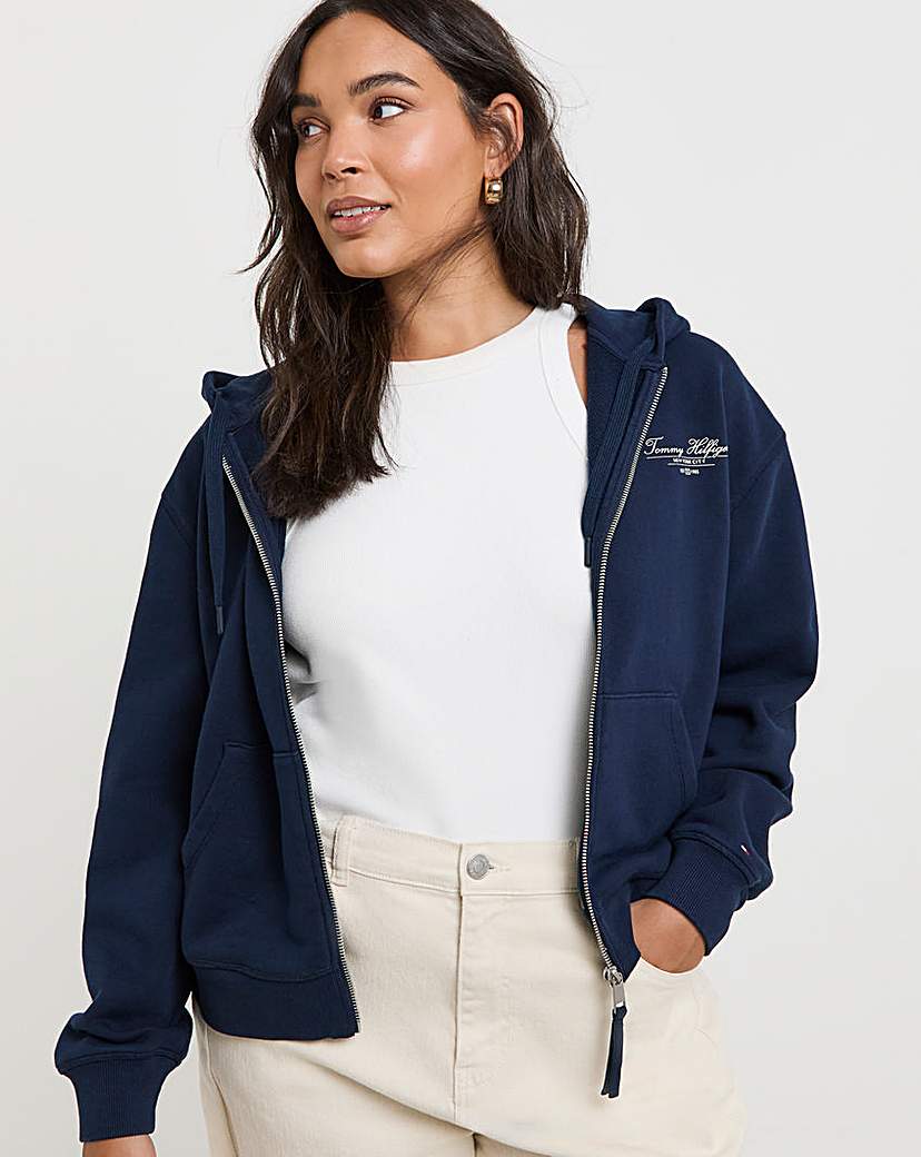 New In - Tommy Hilfiger Script Zip Hoodie
