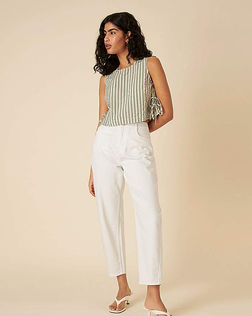 Nobody's Child Green Stripe Swing Top