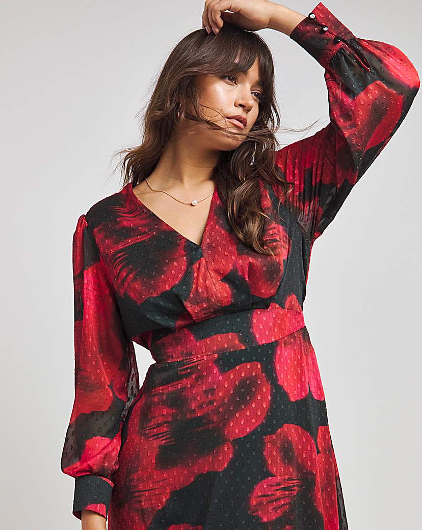 Flounce London Printed Chiffon Midaxi