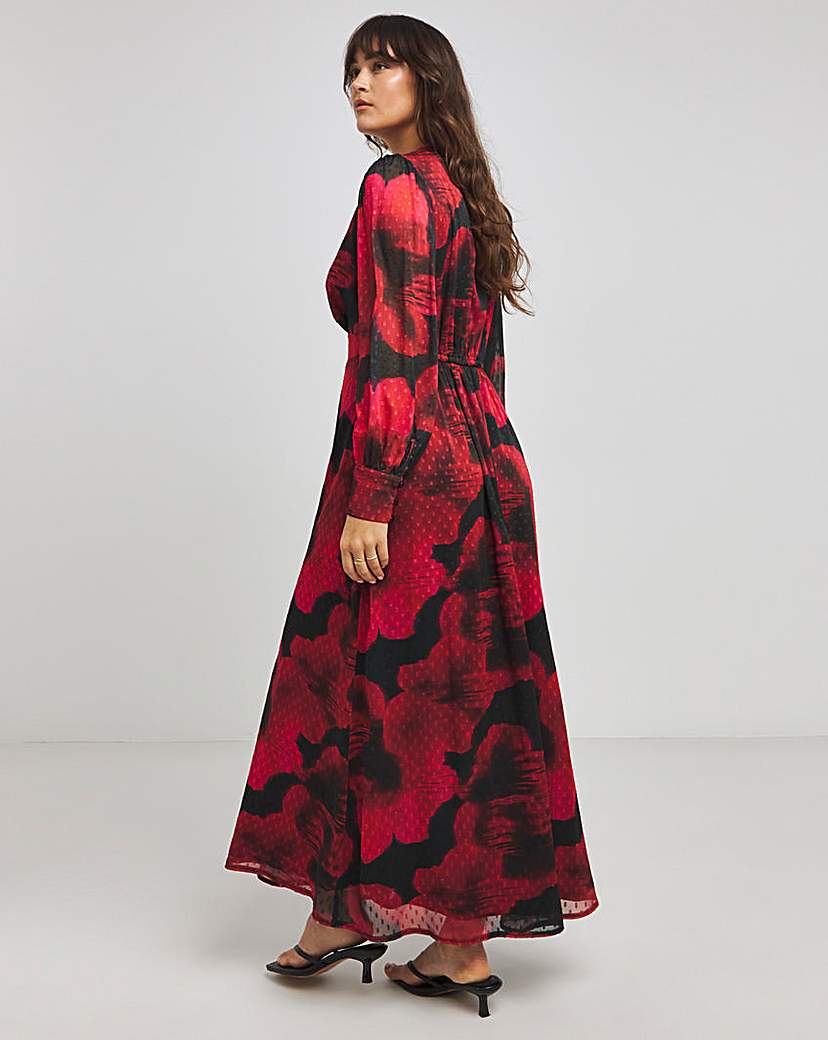 Flounce London Printed Chiffon Midaxi
