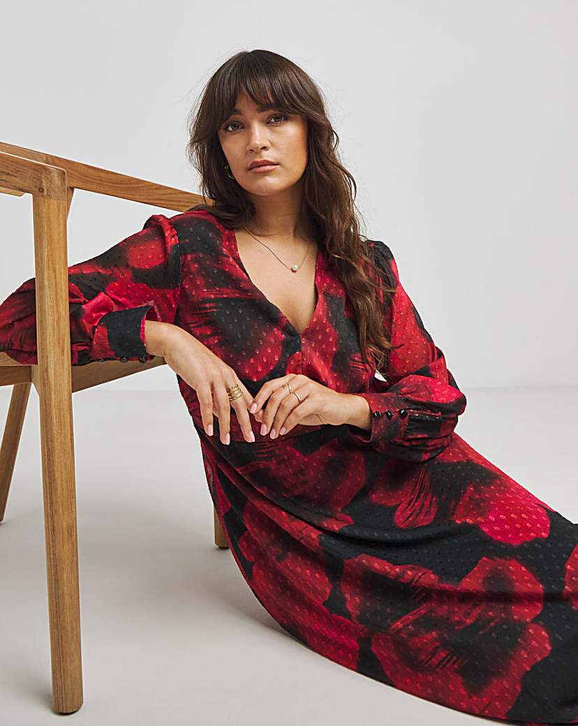 Flounce London Printed Chiffon Midaxi