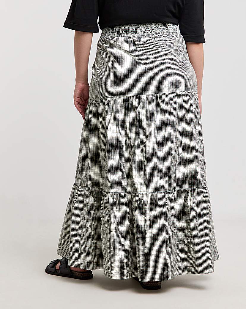 Native Youth Check Maxi Skirt