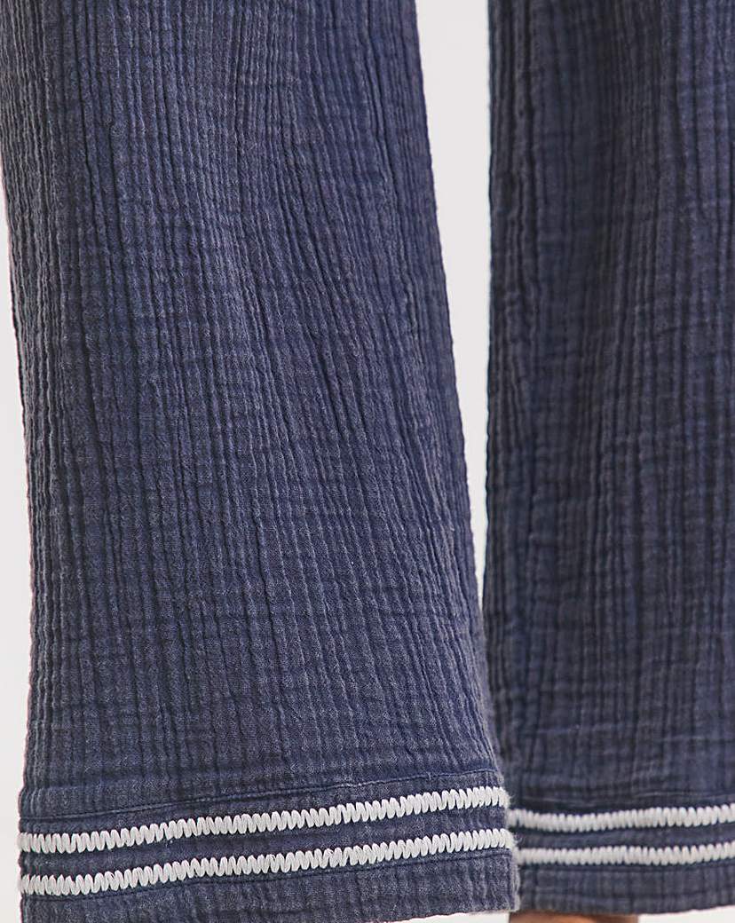 Native Youth Wide Linen Blend Trouser
