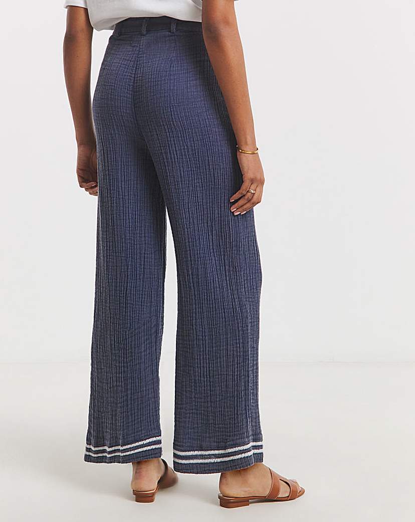 Native Youth Wide Linen Blend Trouser
