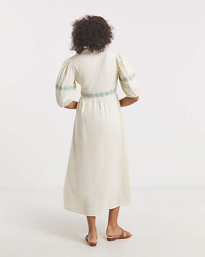 Native Youth Embroidered Midaxi Dress