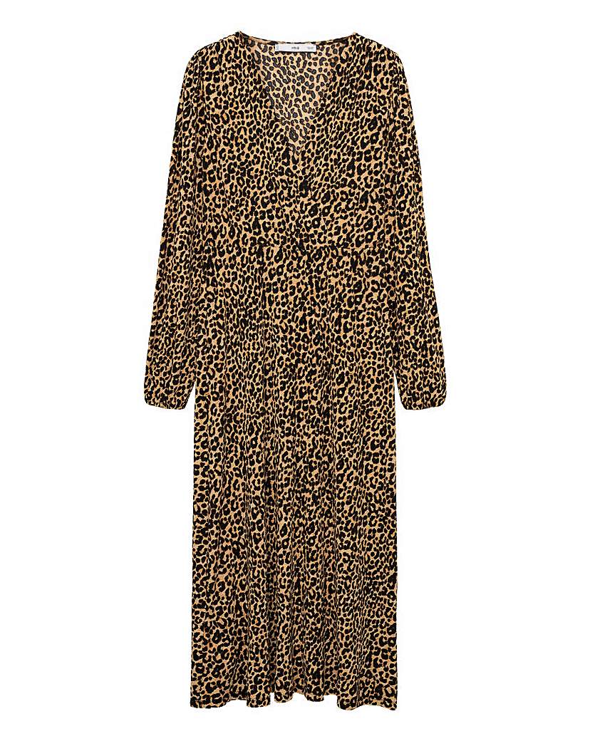 Mango Lin Leopard Midi Dress