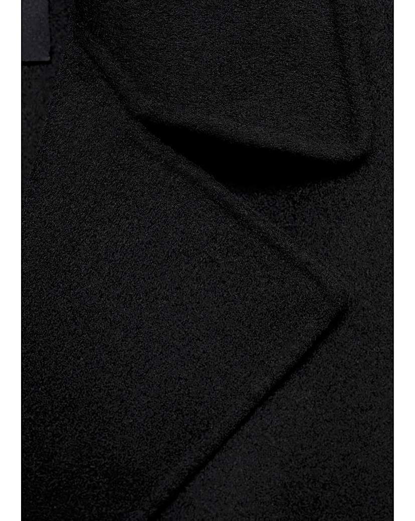 Mango Wool Coat with Tie Waist