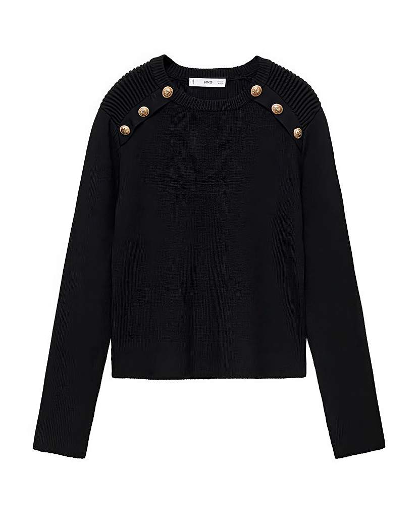 Mango Arturo Button Shoulder Sweater