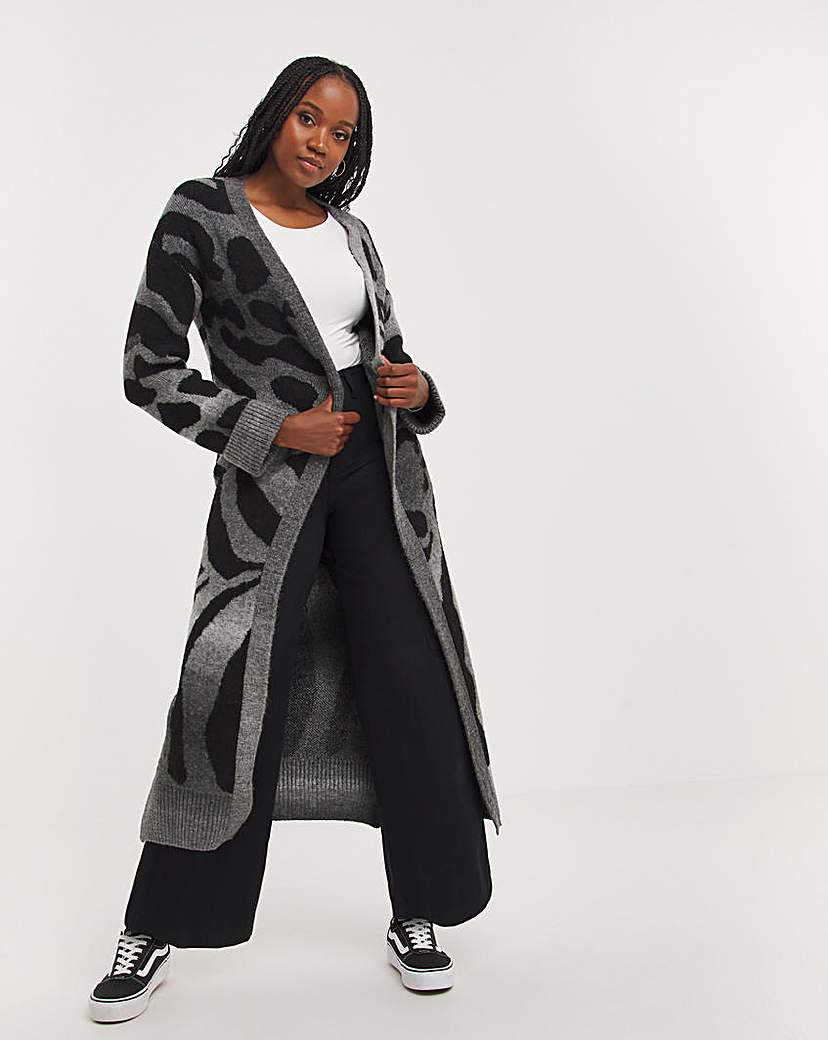 Animal Ombre Longline Cardigan