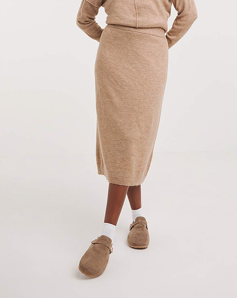 Mink Knitted Midi Skirt