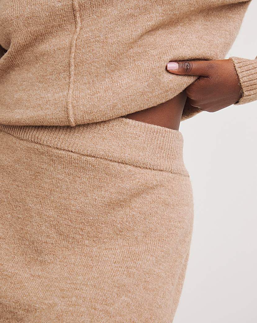 Mink Knitted Midi Skirt