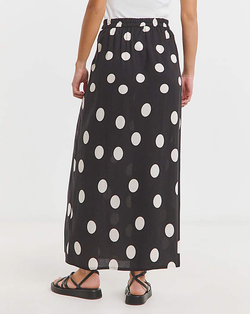 Spun Viscose Midi Skirt