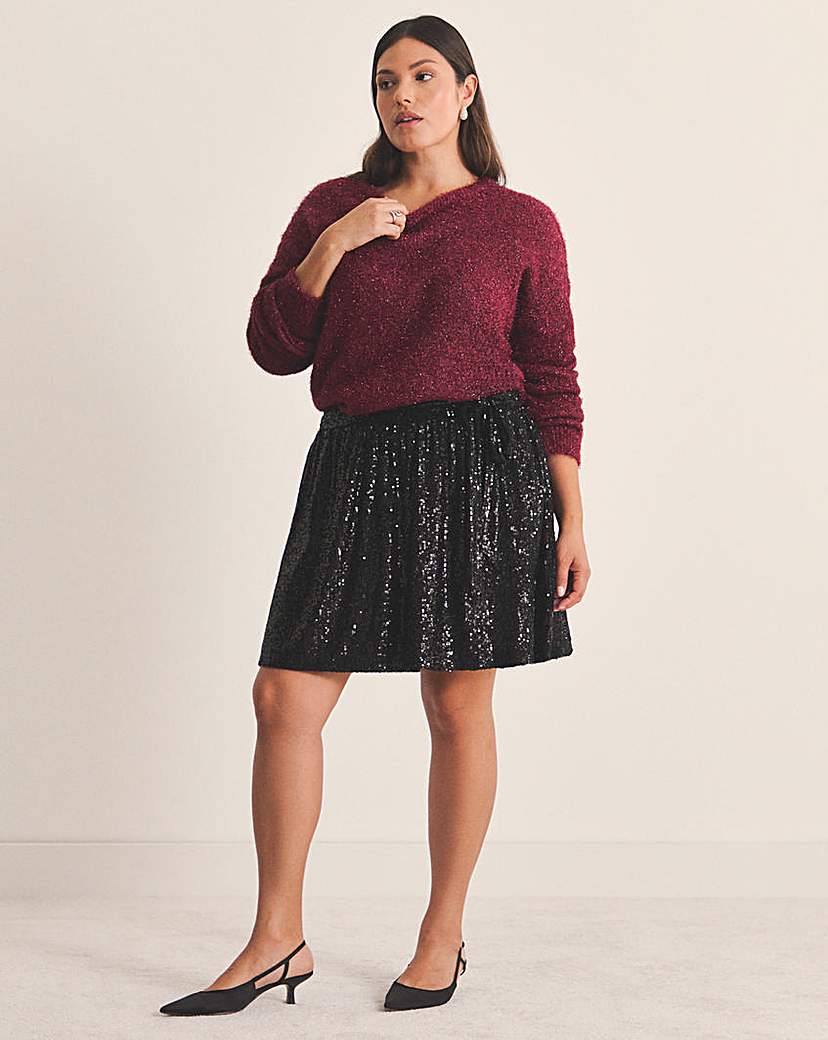 New In - Sequin Wrap Skort