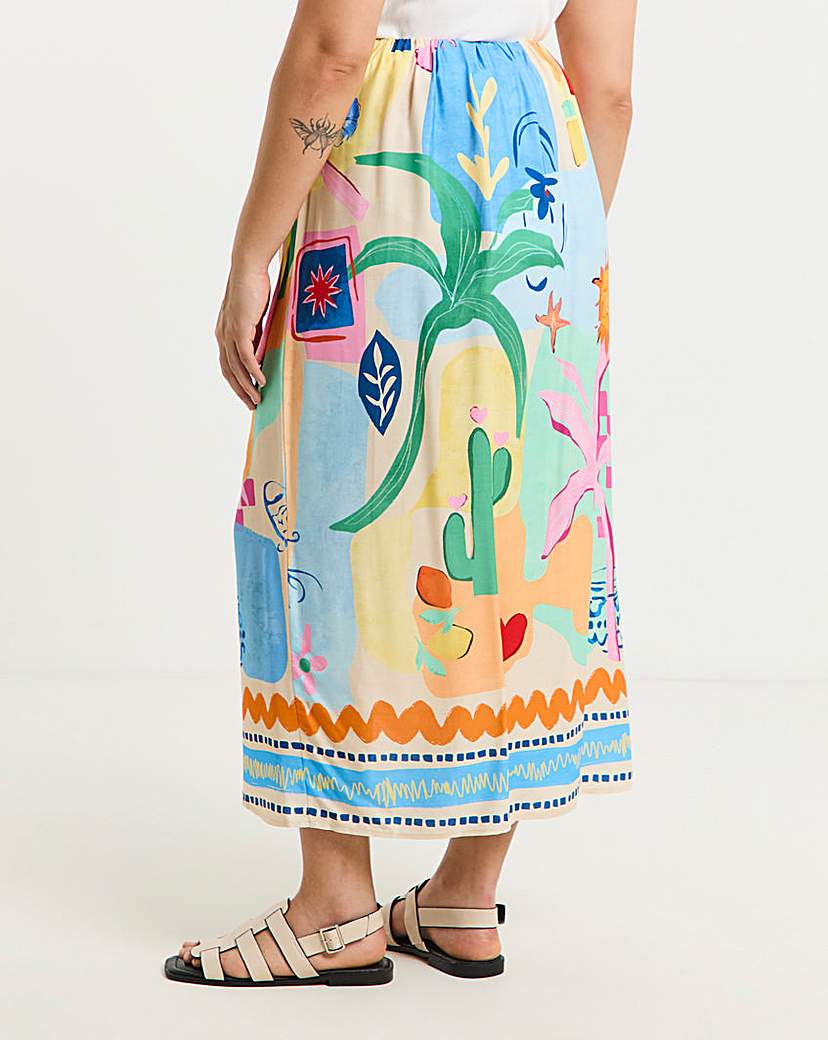 Simply Be Spun Viscose Wrap Midaxi Skirt
