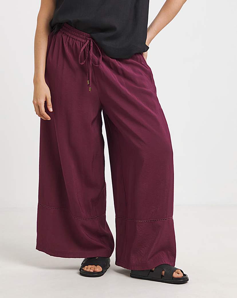 Extreme Wide Leg Trim Detail Trousers