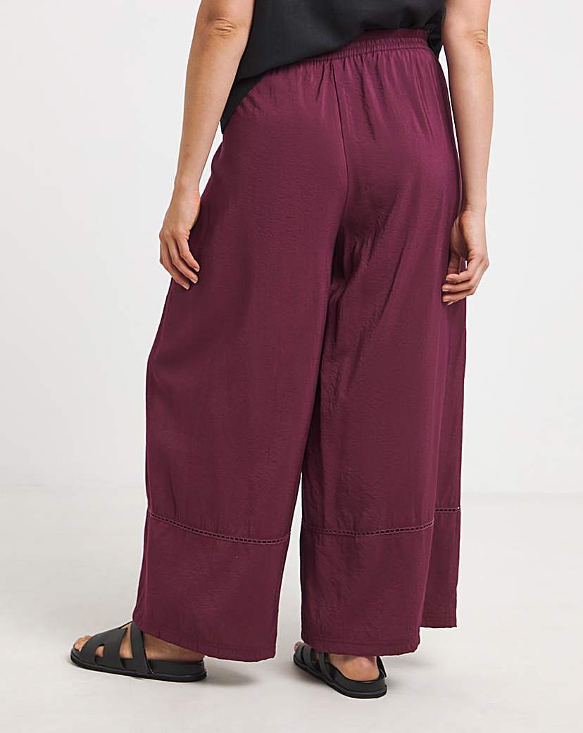 Extreme Wide Leg Trim Detail Trousers