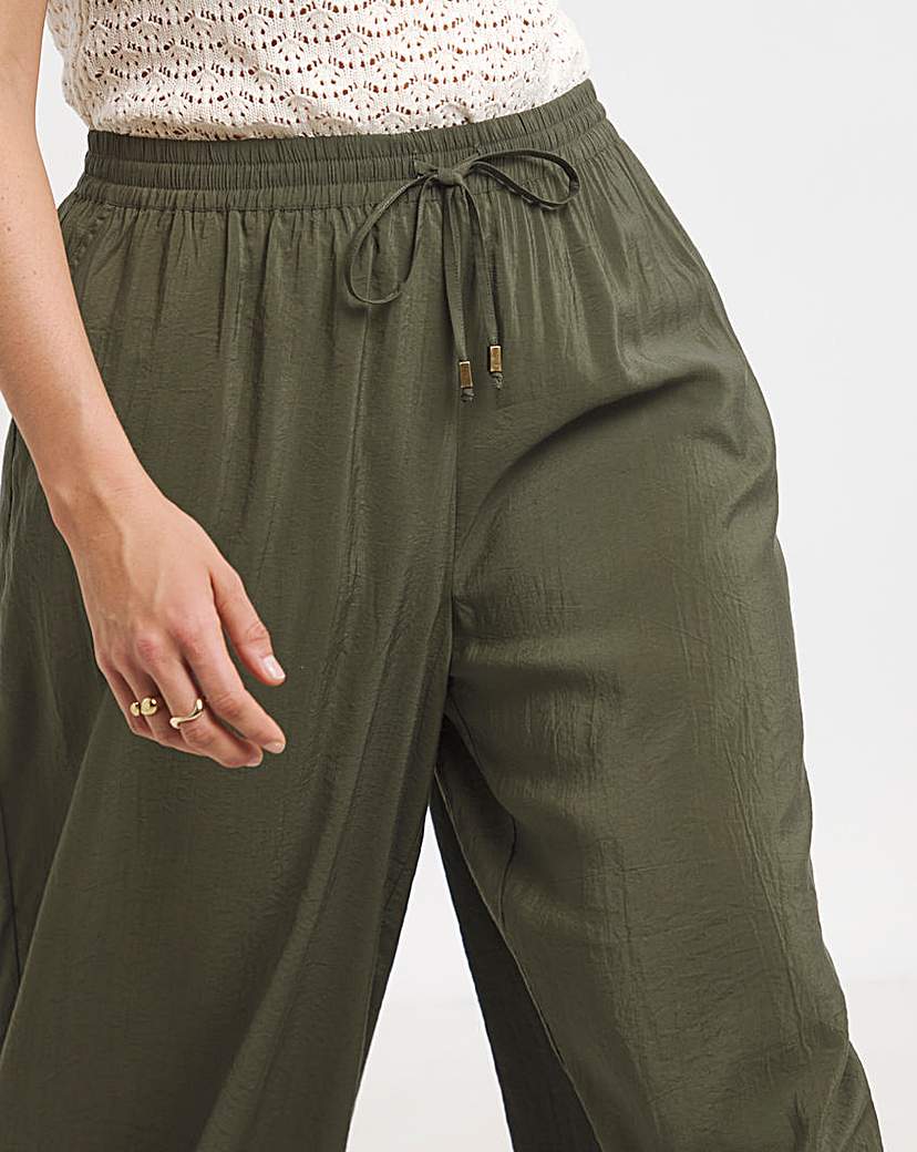 Extreme Wide Leg Trim Detail Trousers