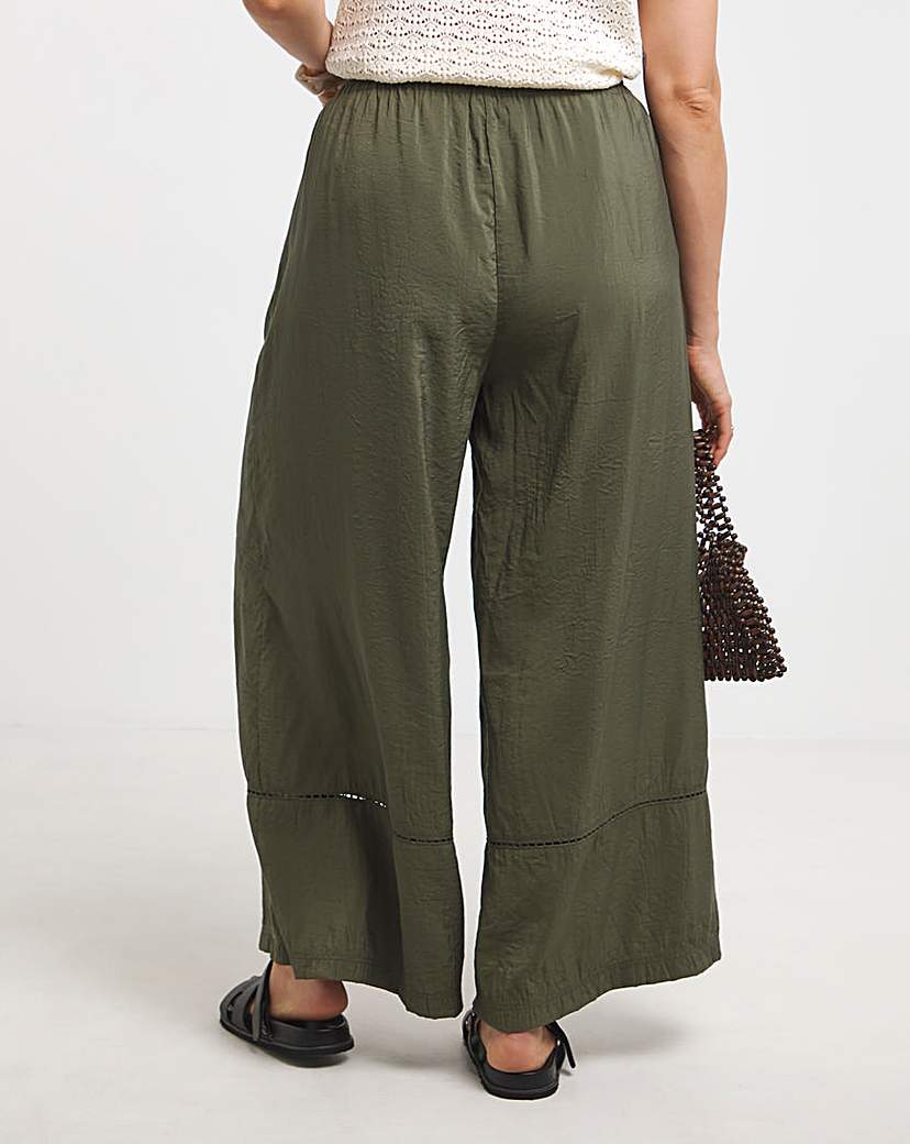 Extreme Wide Leg Trim Detail Trousers