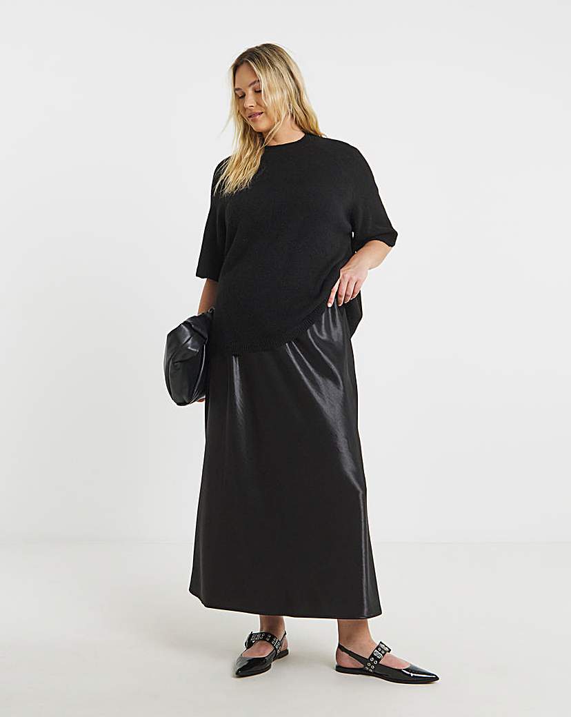 New In - Simply Be Satin Maxi Skirt