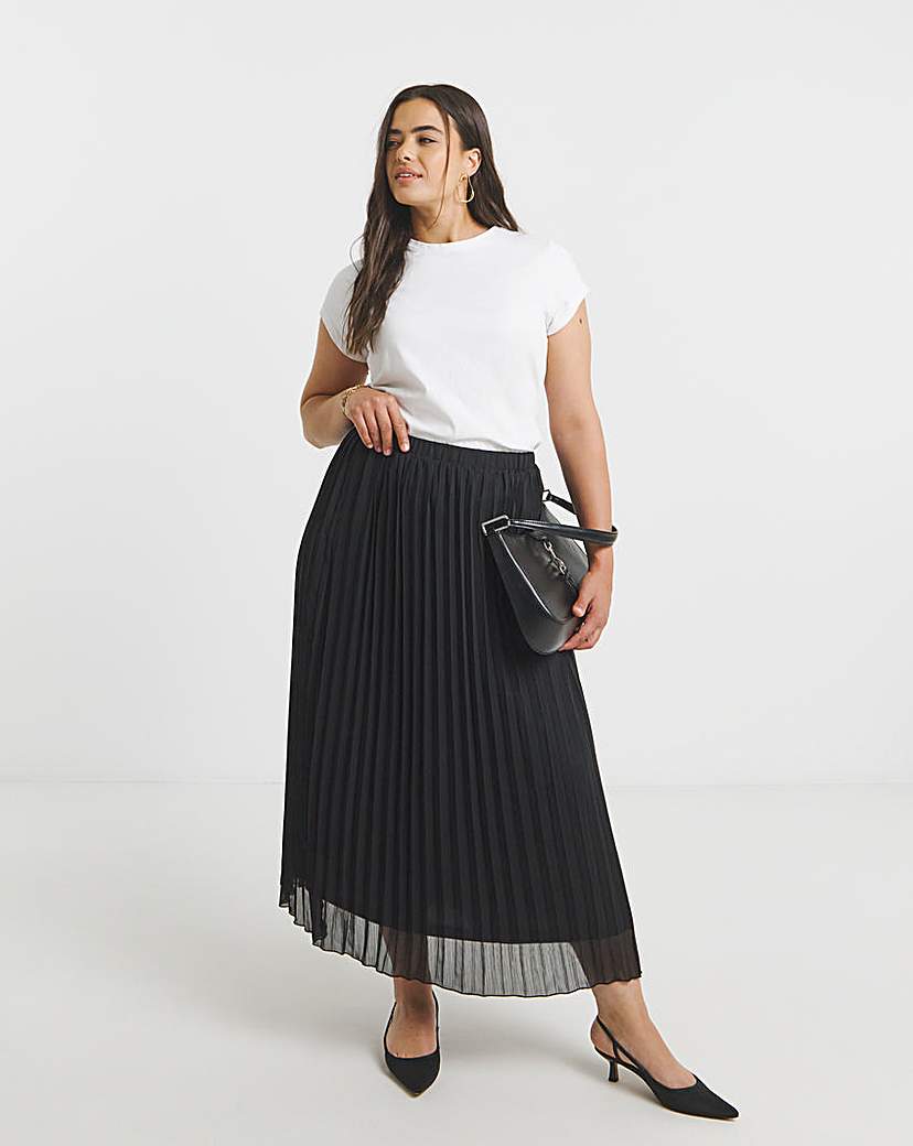 Simply Be Pleated Chiffon Midaxi Skirt