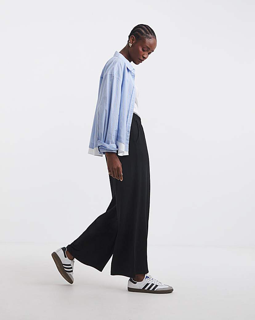 New In - Premium Jersey Pintuck Wide Leg Trousers