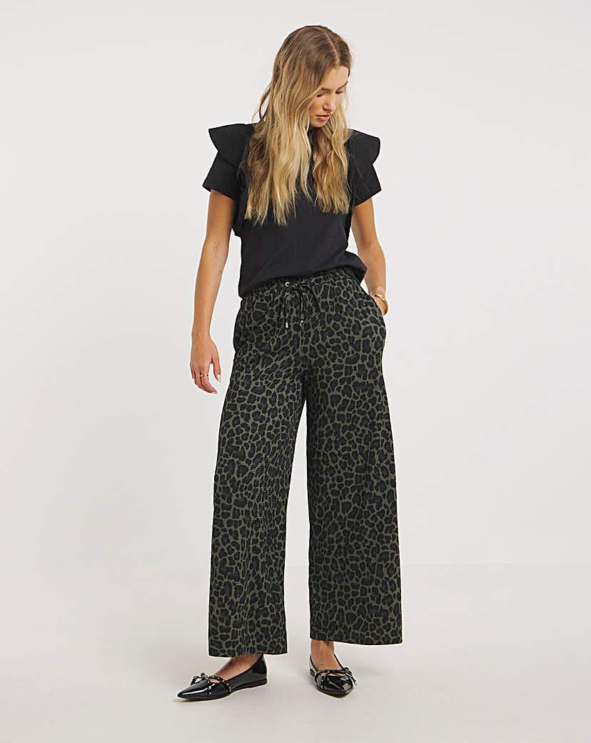 New In - Jersey Waffle Wide Leg Trousers