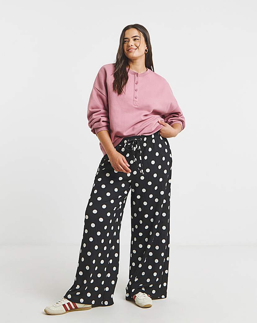 New In - Jersey Waffle Wide Leg Trousers