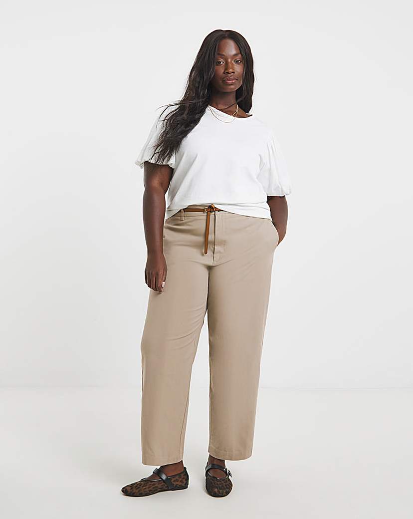 New In - Barrel Leg Chino Trousers