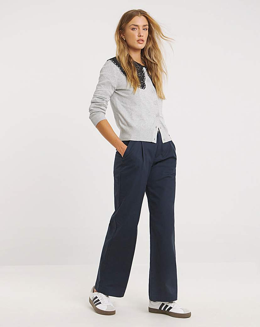 New In - Wide Leg Chino Trousers