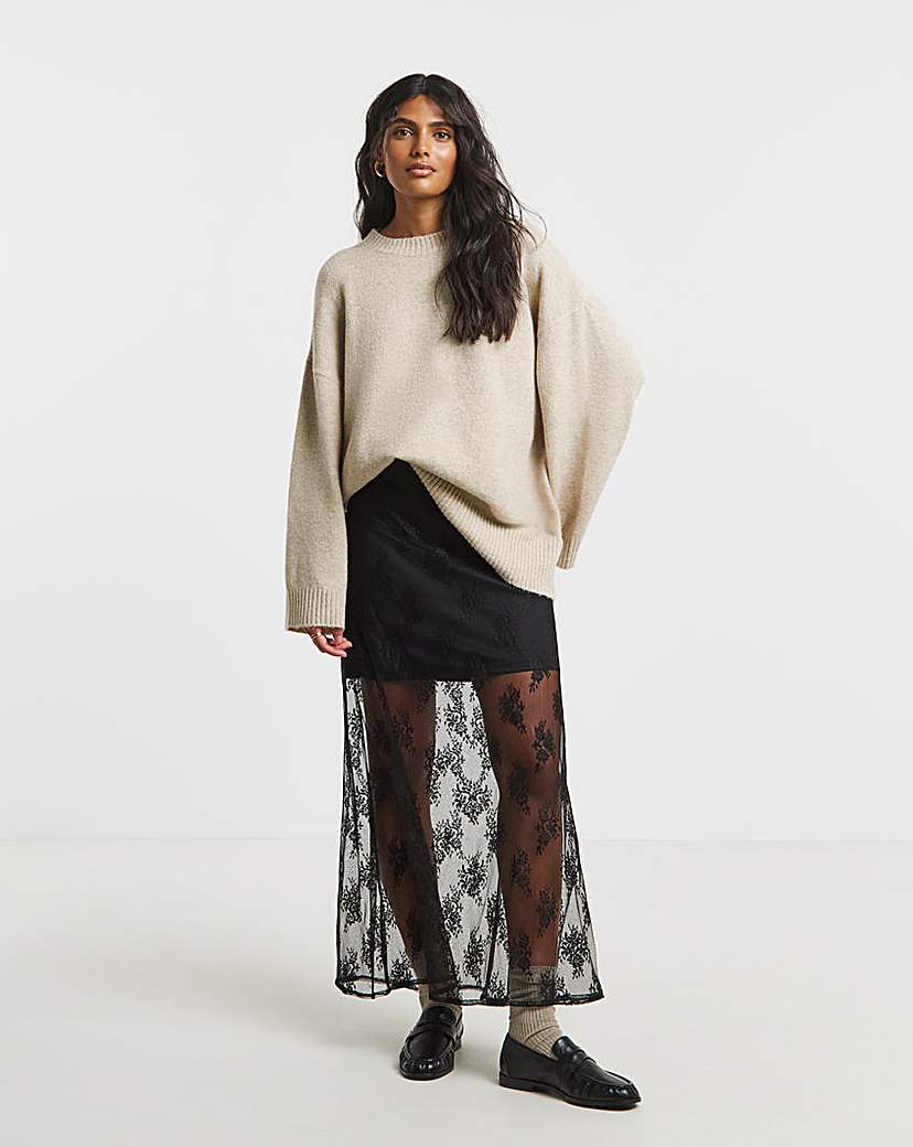 New In - Simply Be Lace Full Maxi Skirt